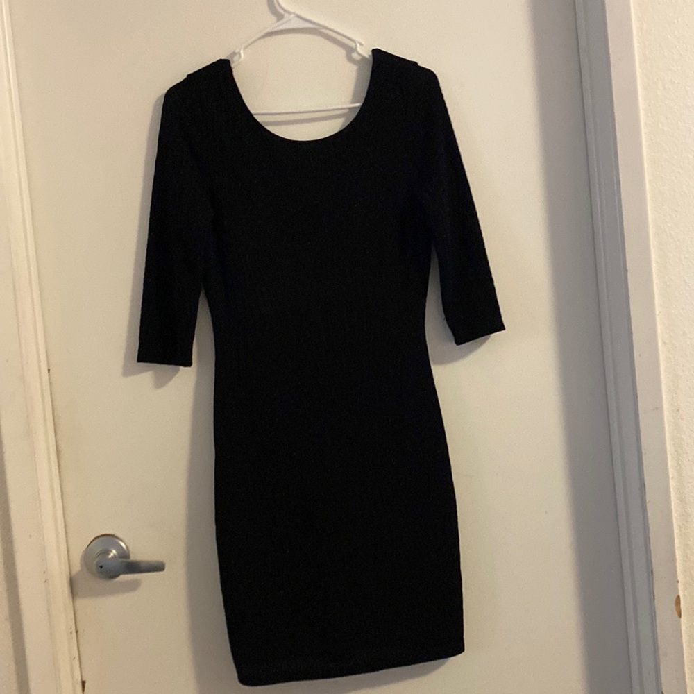 Black and blue dress